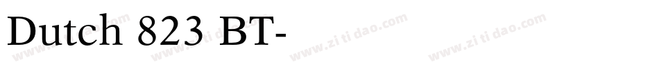 Dutch 823 BT字体转换